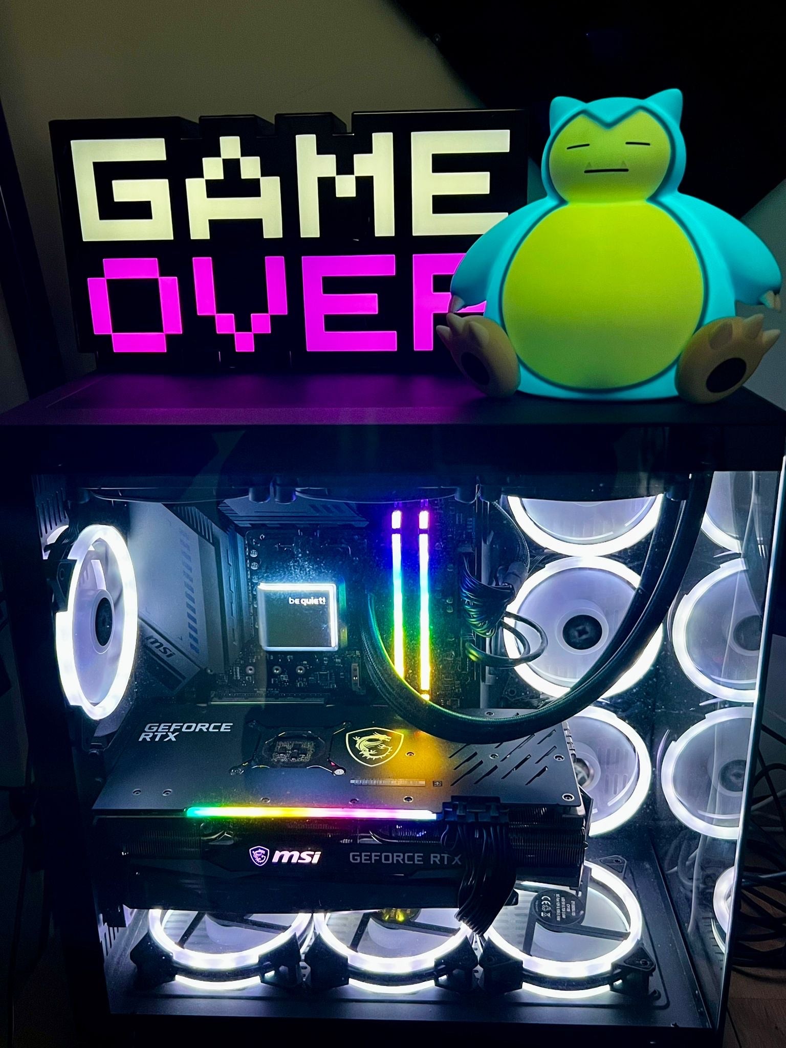 [Langbowang] Veilleuse Ronflex Pokémon Haute Qualité LED Multicolore en PVC Souple avec Capteur Tactile et Recharge USB-C